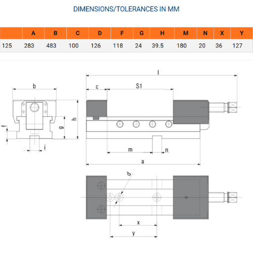 AMT Allmatic Precision Vice Jaw Width 125mm 3 AMT Allmatic Precision Vice Jaw Width 125mm - Image 3
