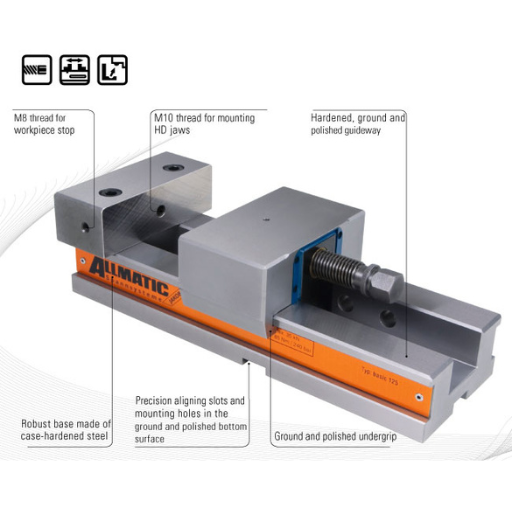 AMT Allmatic Precision Vice Jaw Width 125mm 1 AMT Allmatic Precision Vice Jaw Width 125mm